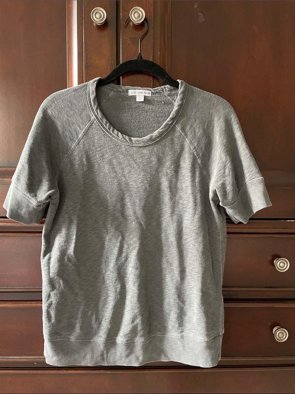 James Perse short sleeve raglan sweatshirt, size 0